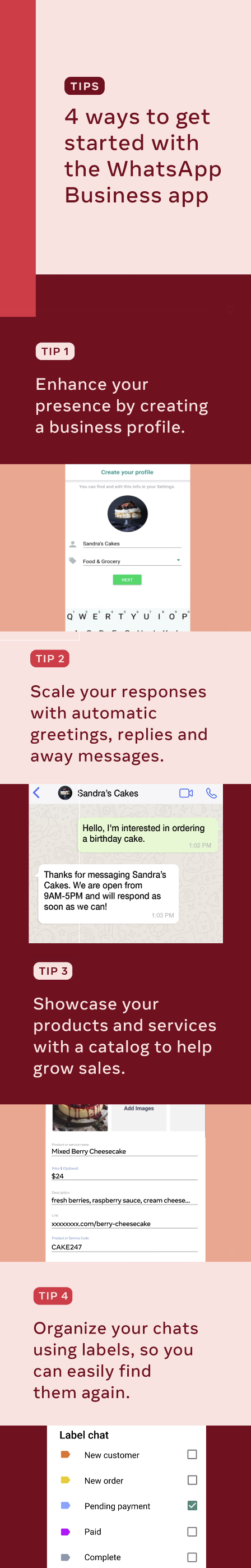 WhatsApp for Business tips