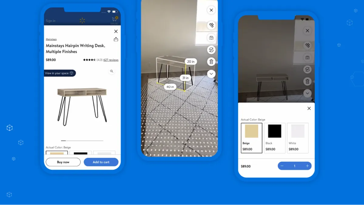 Walmart releases new AR features.