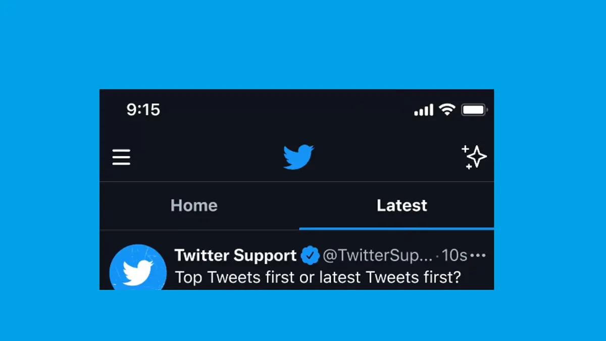 Twitter timeline toggle