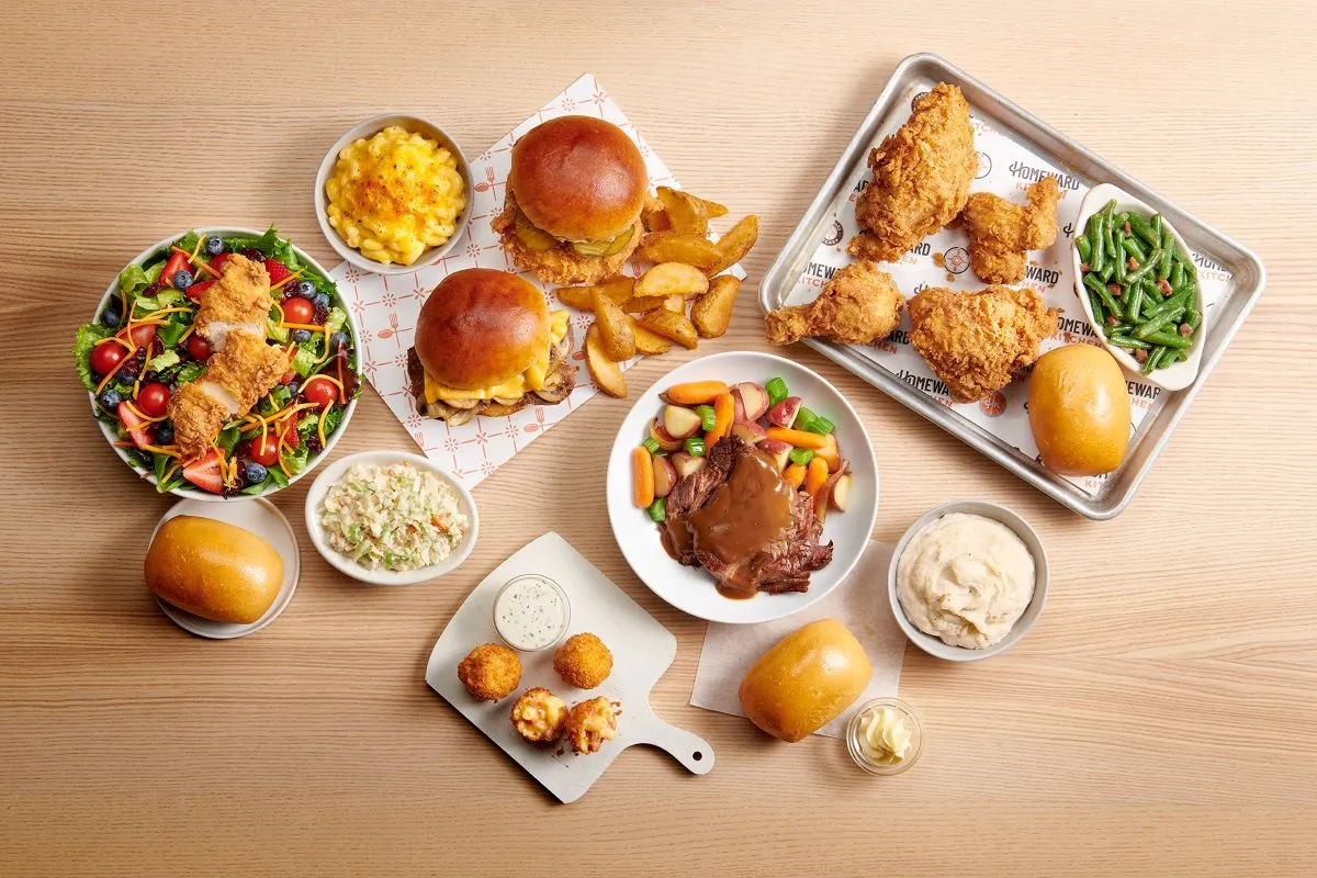 Various menu items from Homeward Kitchen, Golden Corral's fast casual brand