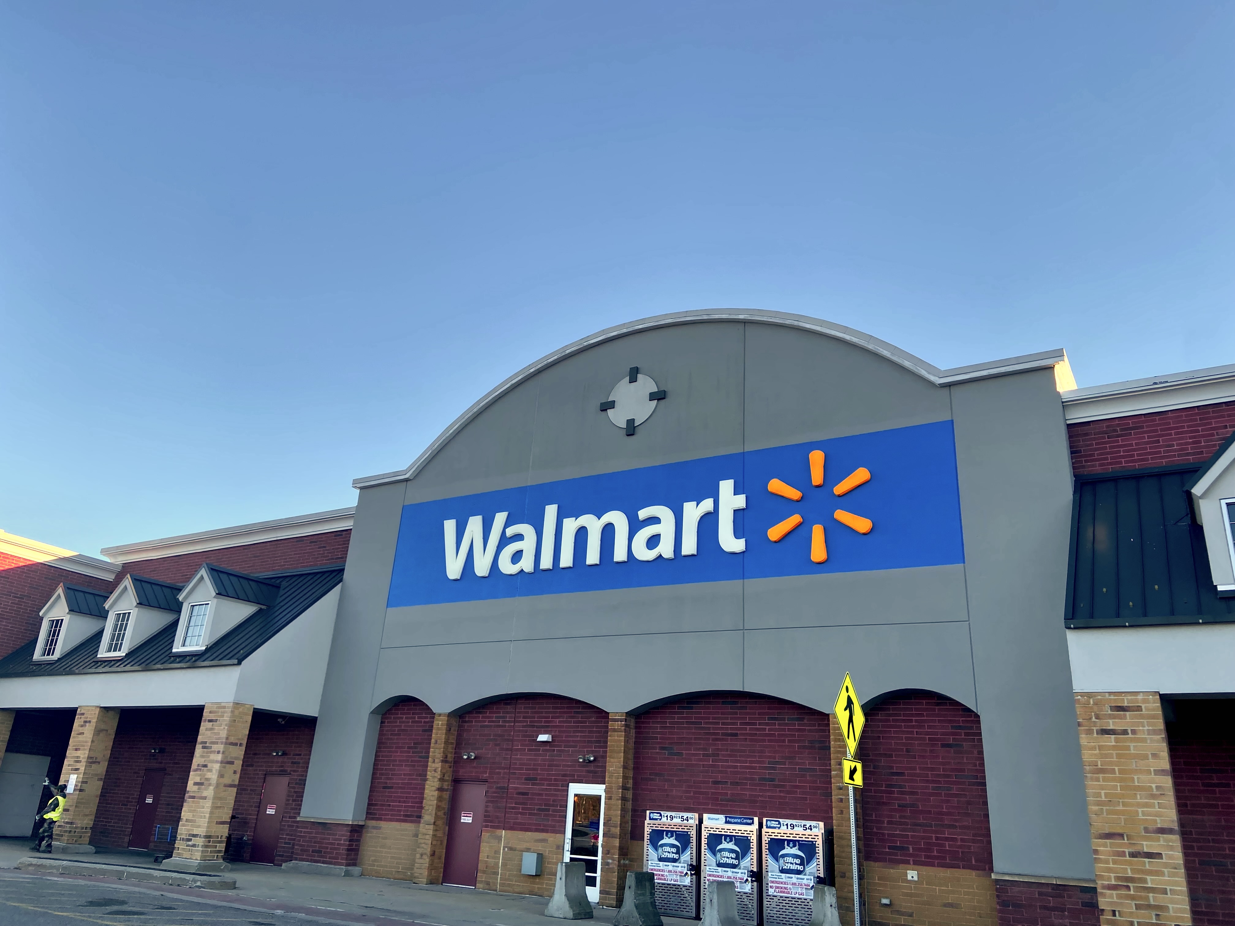 Exterior of a Walmart store