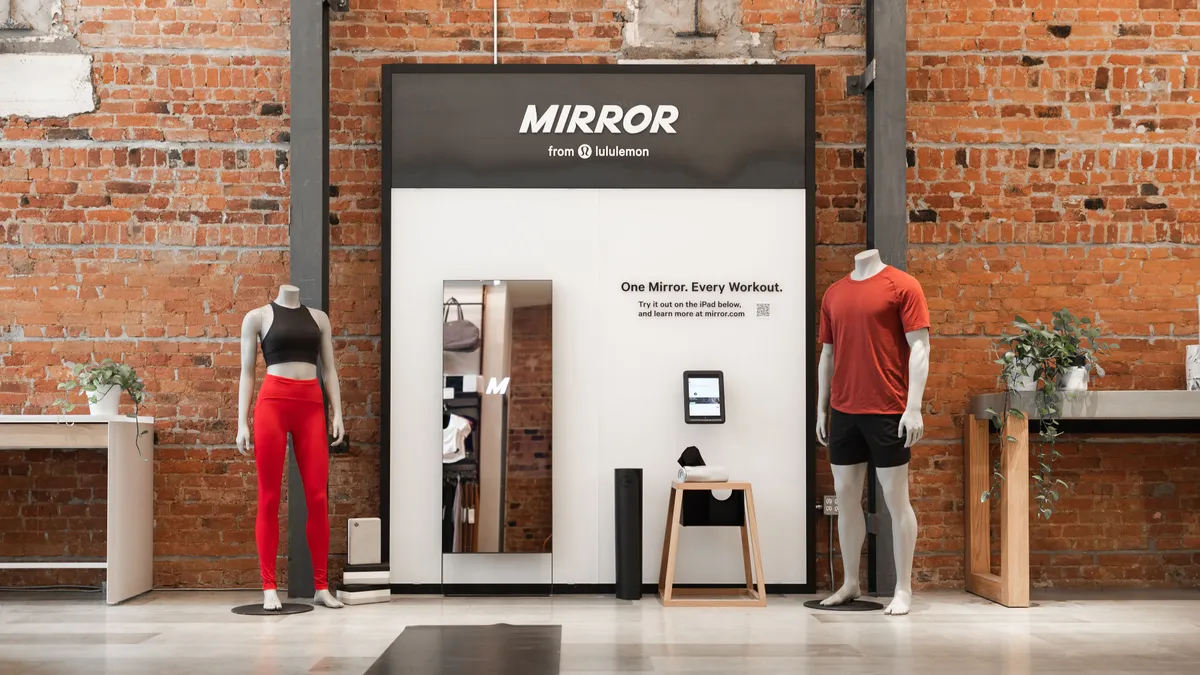 A Mirror display in a Lululemon store