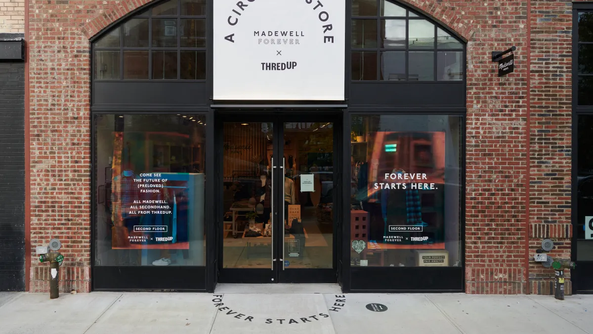 ThredUp and Madewell launch a circular store.