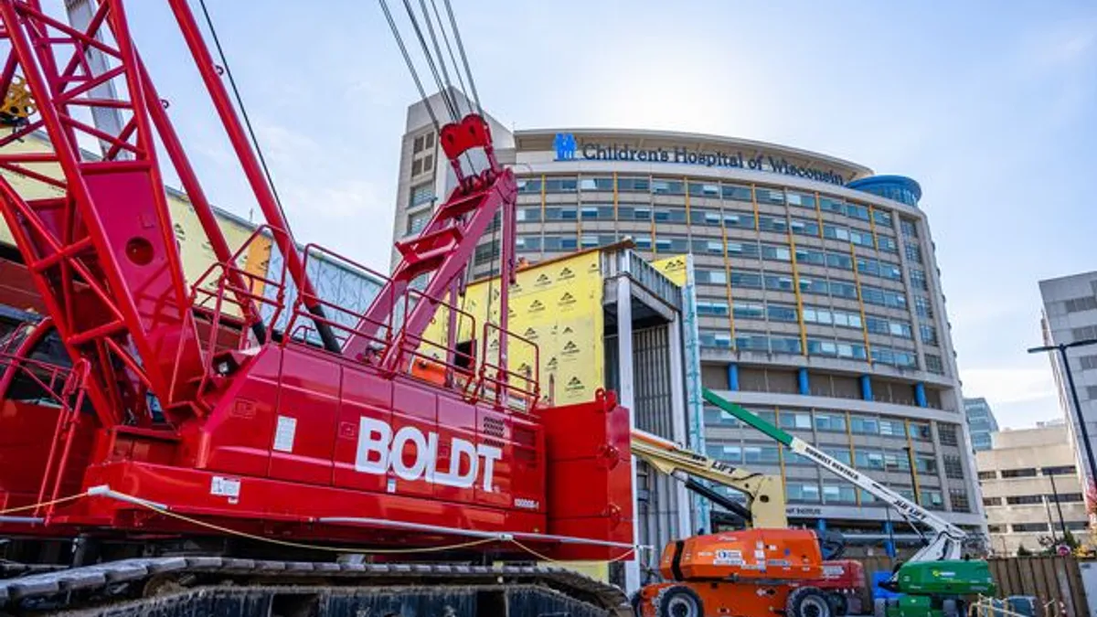 Children's Hospital of Wisconsin on a Boldt construction site