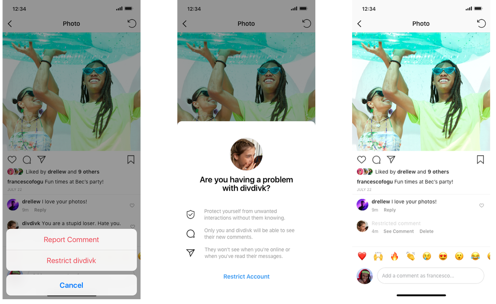 Instagram Restrict