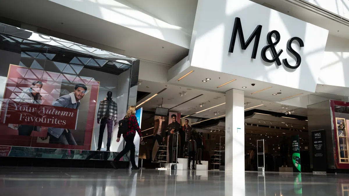 A general view of the exterior of the branch of retailer Marks and Spencer at Westfield White City on October 20, 2020 in London, England. Marks & Spencer said customer data was accessed in an April 2025 cyberattack.