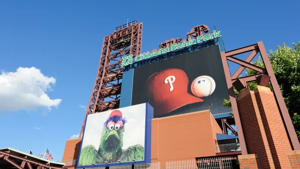 The entrance to Citizens Bank Park in Philadelphia.