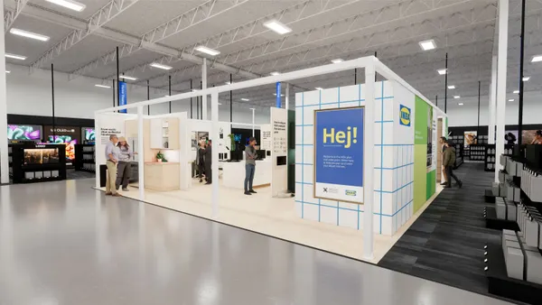 Rendering of IKEA experience inside Best Buy store