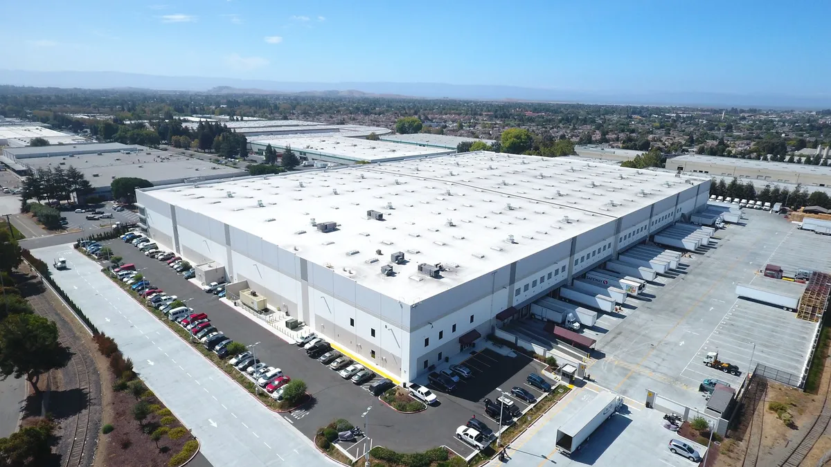 An aerial view of Southern Glazer's Wine and Spirits' new distribution center located in South Carolina.