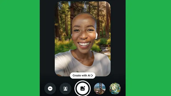 WhatsApp AI backgrounds