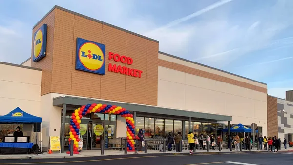 Exterior of Lidl store in Glassboro, New Jersey