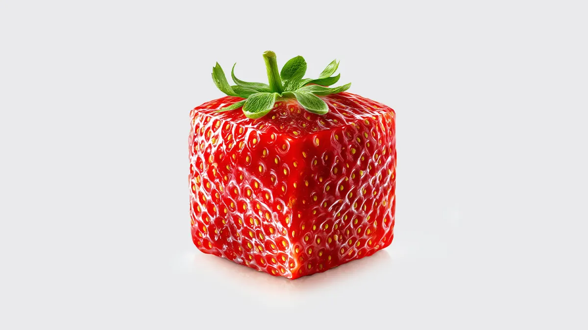 a square strawberry