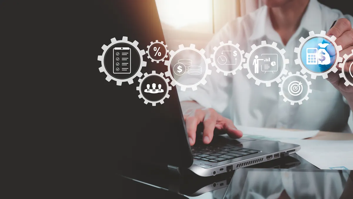 Budget and financial planning concept involving a management or executive CFO creating or confirming the company's annual income and cost estimate.
