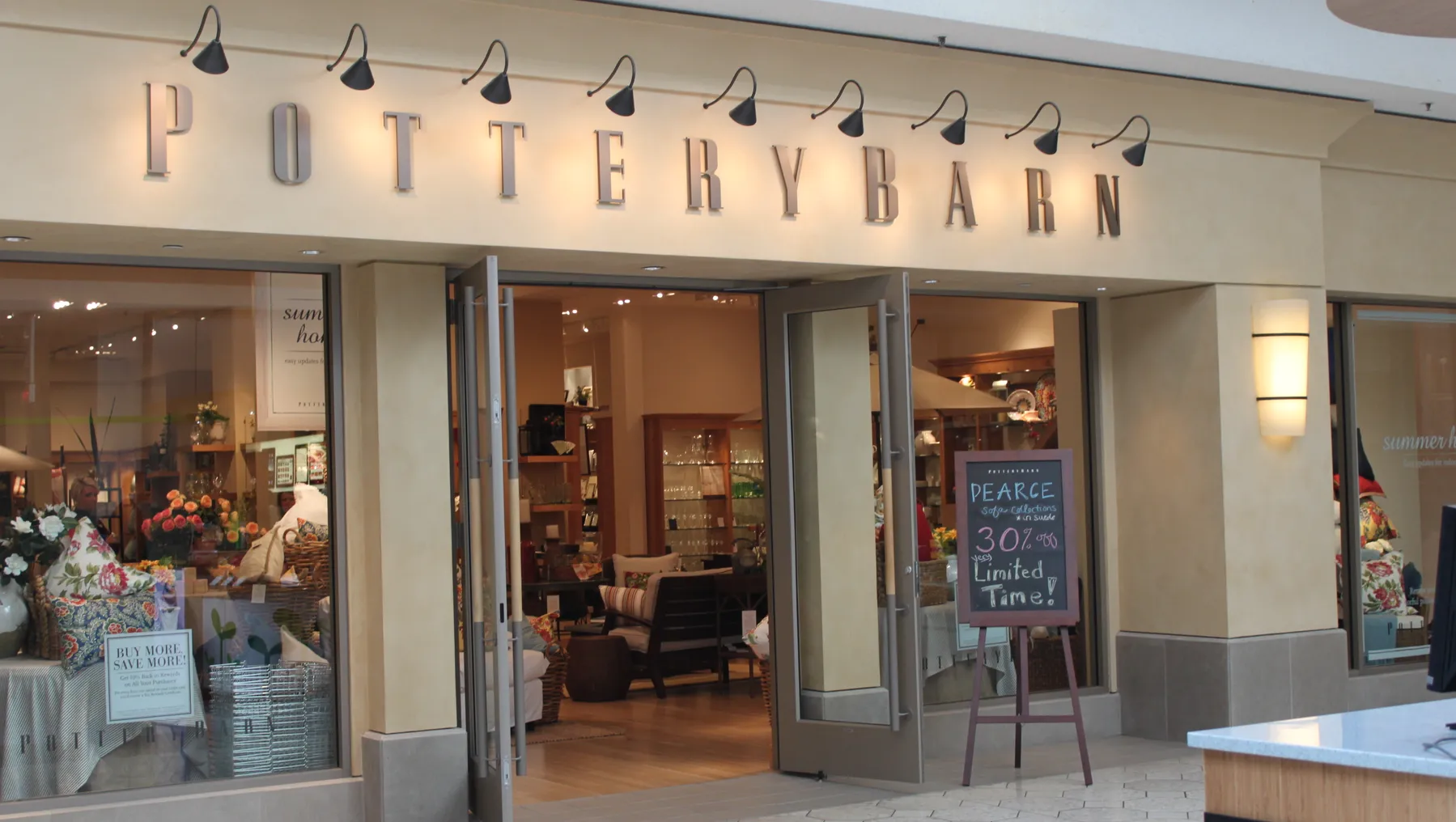 A Pottery Barn storefront