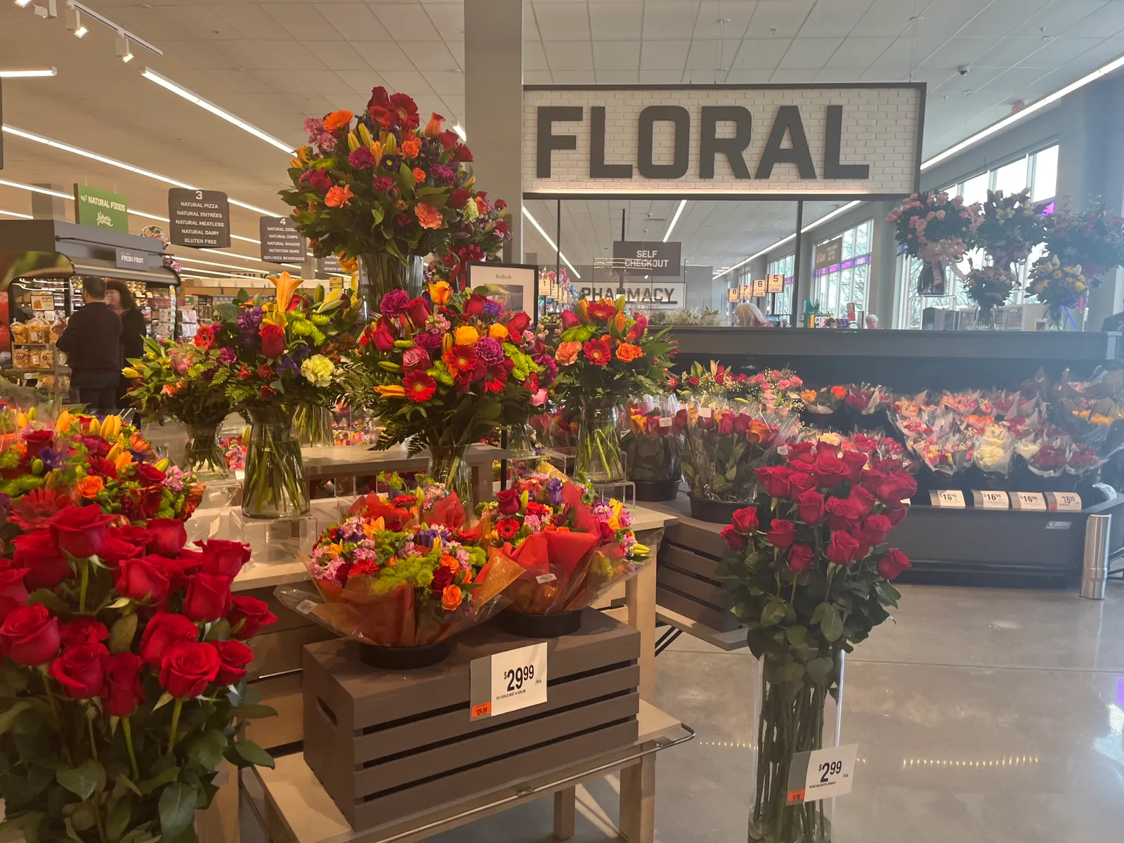 Flowers at a grocery store.