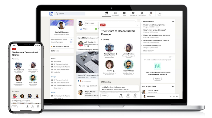LinkedIn audio events
