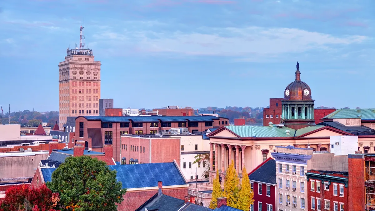 Lancaster Pennsylvania downtown skyline