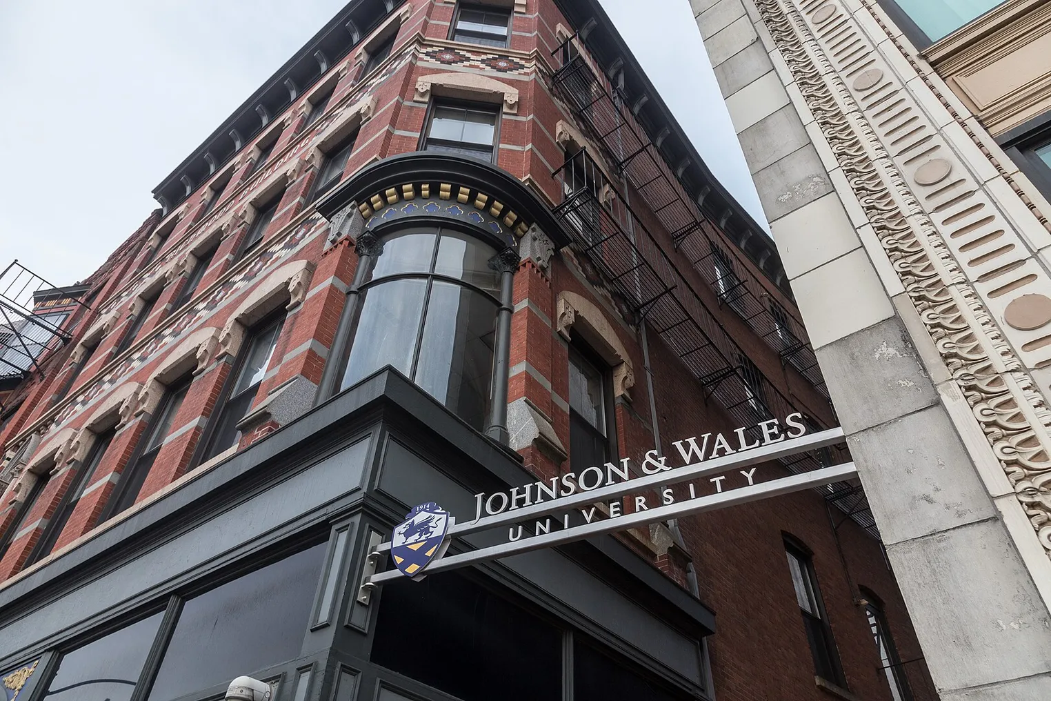 A sign in Providence, Rhode Island, bearing the university's name.