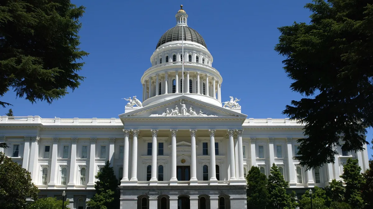 The California state capitol is shown July 4, 2003 in Sacramento, California.