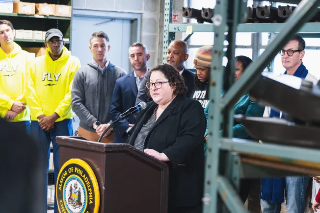 Philadelphia Energy Authority CEO Emily Schapira at Philadelphia Mayor's Press Conference - News Directory 3