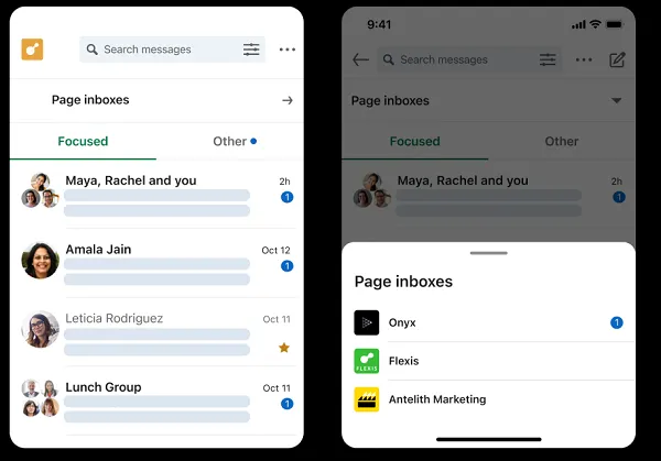 LinkedIn company page messaging