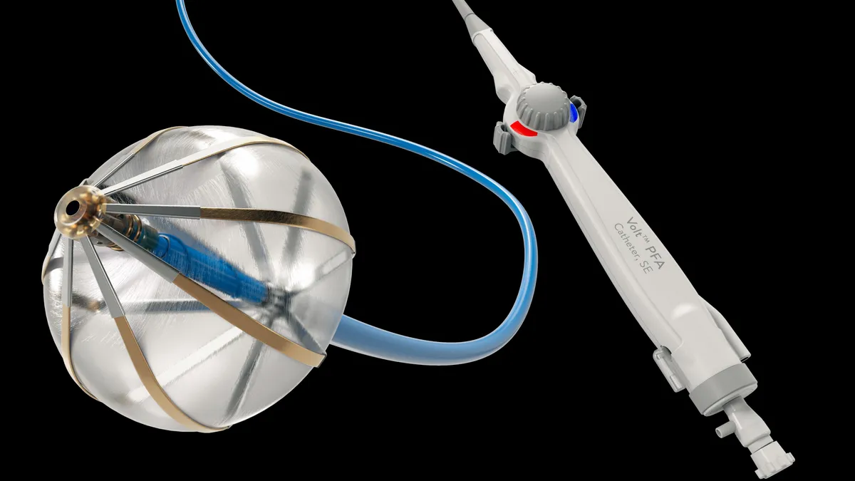 An image of the Abbott Volt pulsed field ablation catheter.