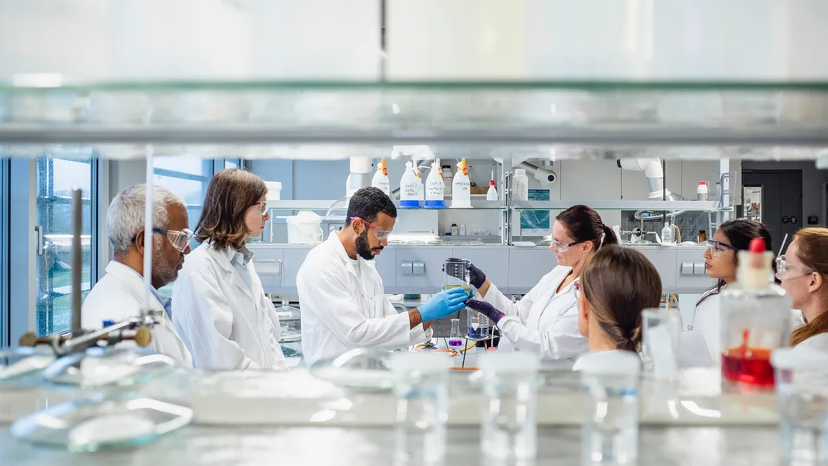 Scientists working in a lab