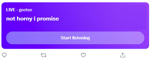 Twitter Spaces in progress