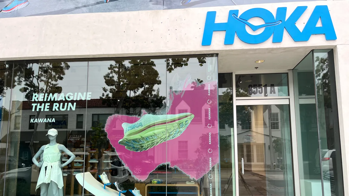 A Hoka storefront in Los Angeles