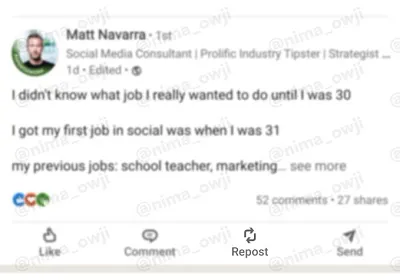 LinkedIn repost