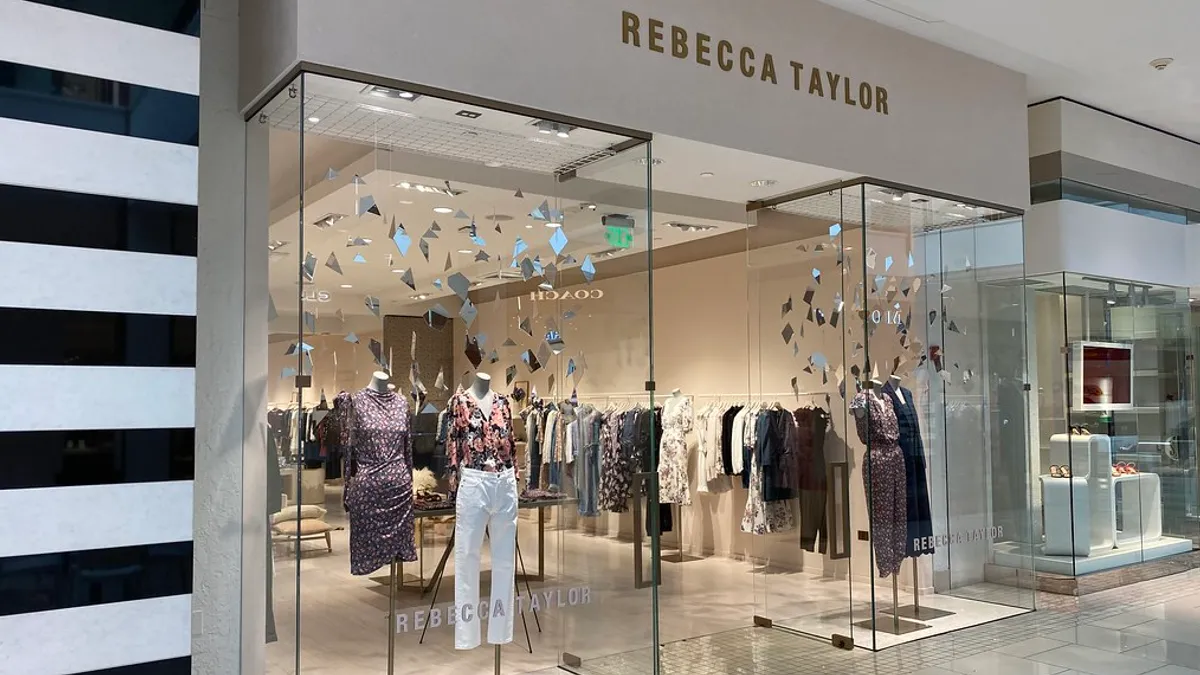 Storefront of a Rebecca Taylor location.