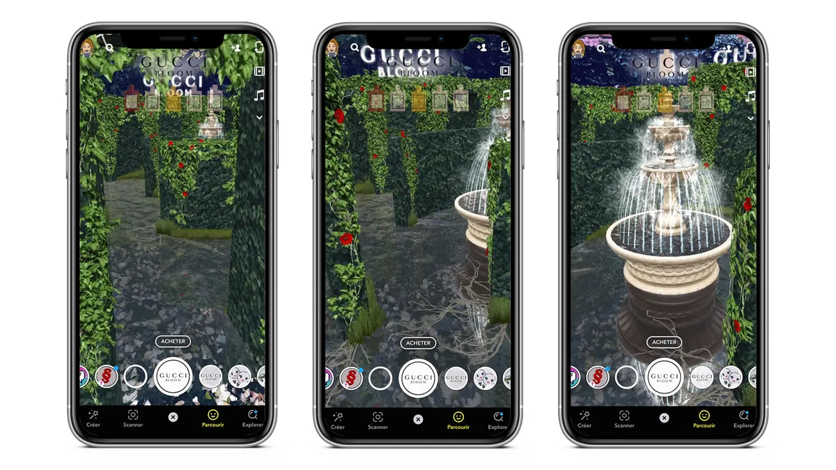 Gucci perfume opens Snapchat portal to virtual 'garden of dreams'