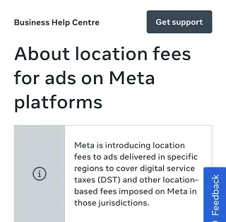 Meta ads fees increase