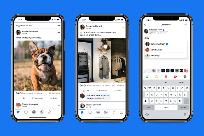 Facebook verification examples