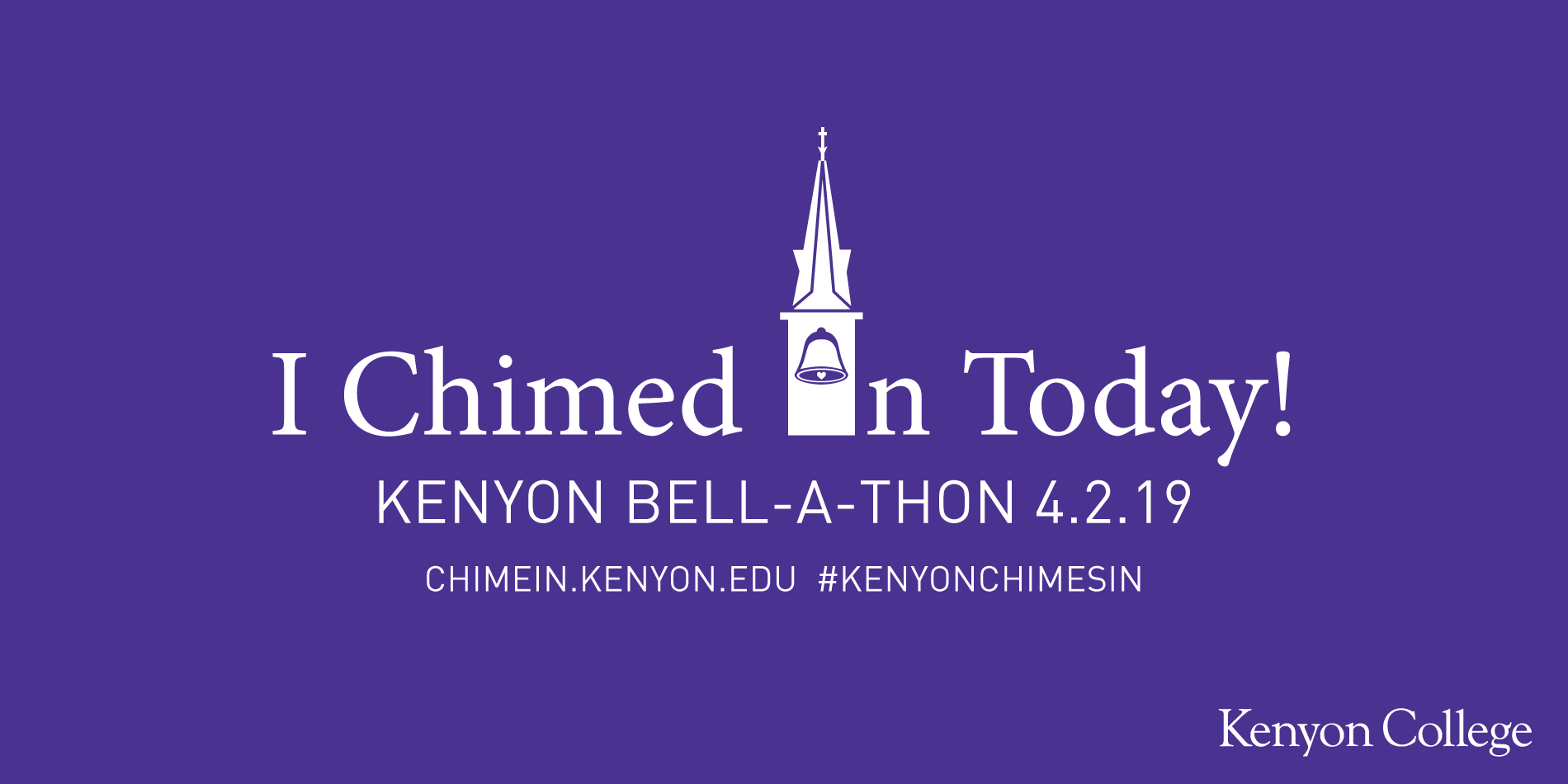 Kenyon College Bell-A-Thon promotion