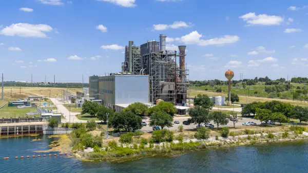 An aerial view of a power plant station in Texas