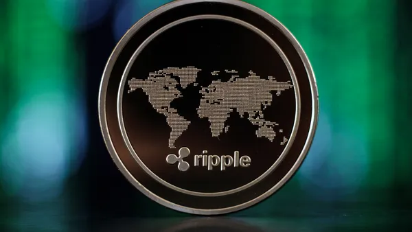 Shot of Ripple XRP token