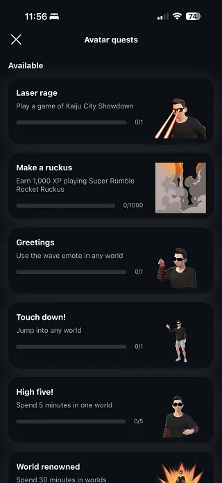 Meta avatar quests