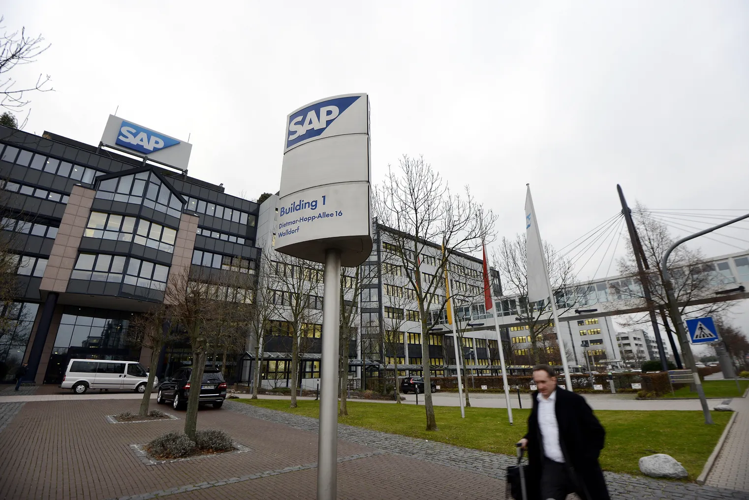 A general view of the headquarters of SAP AG, Germany's largest software company on January 8, 2013 in Walldorf, Germany.