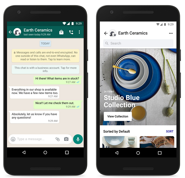 Facebook Shops in WhatsApp