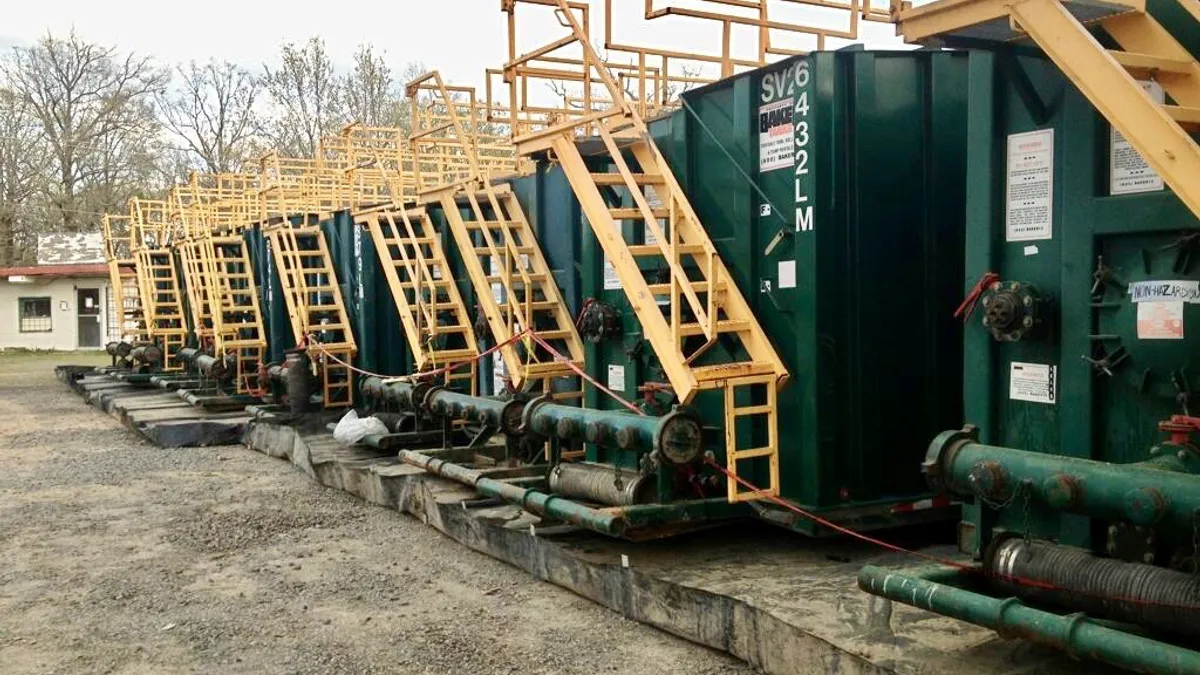 Example of fracking waste storage