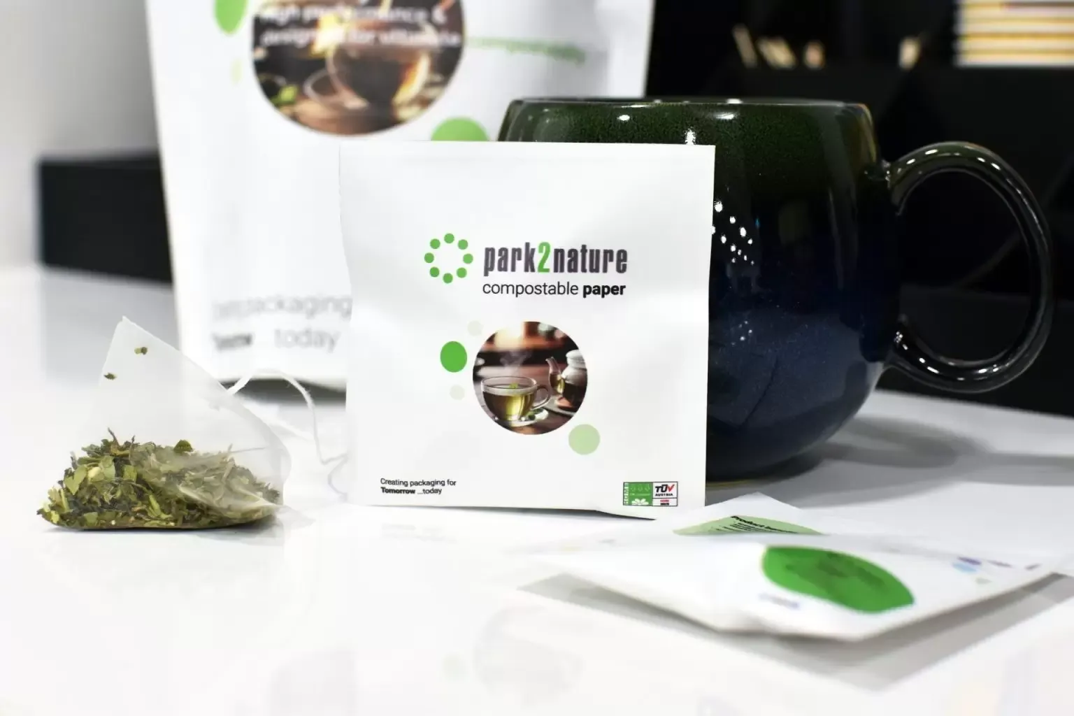 A variety of pouches for applications such as food.