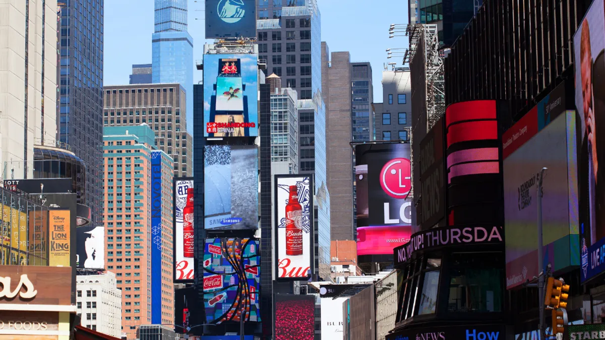 Billboards in Times Square