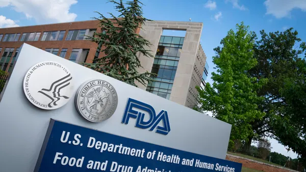 A sign for the Food And Drug Administration is seen