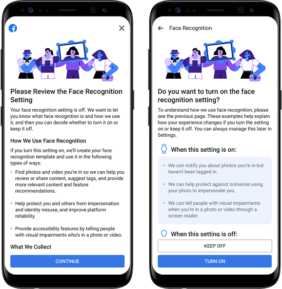 Facebook face recognition regulations