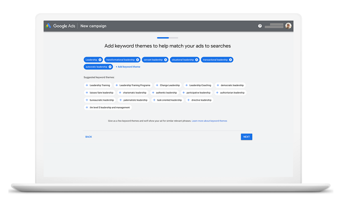 Google keyword suggestions