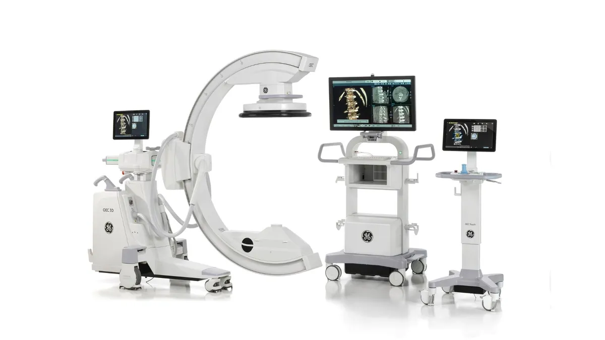 A GE Healthcare C-arm imaging device