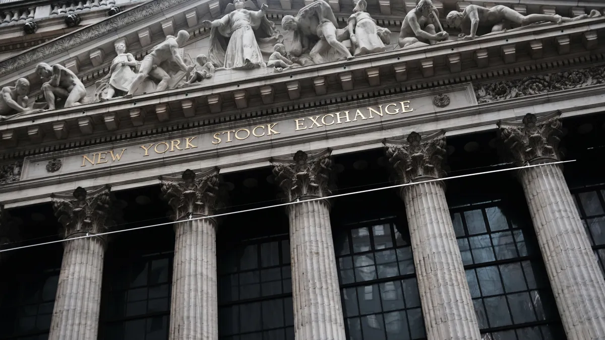 The New York Stock Exchange building.