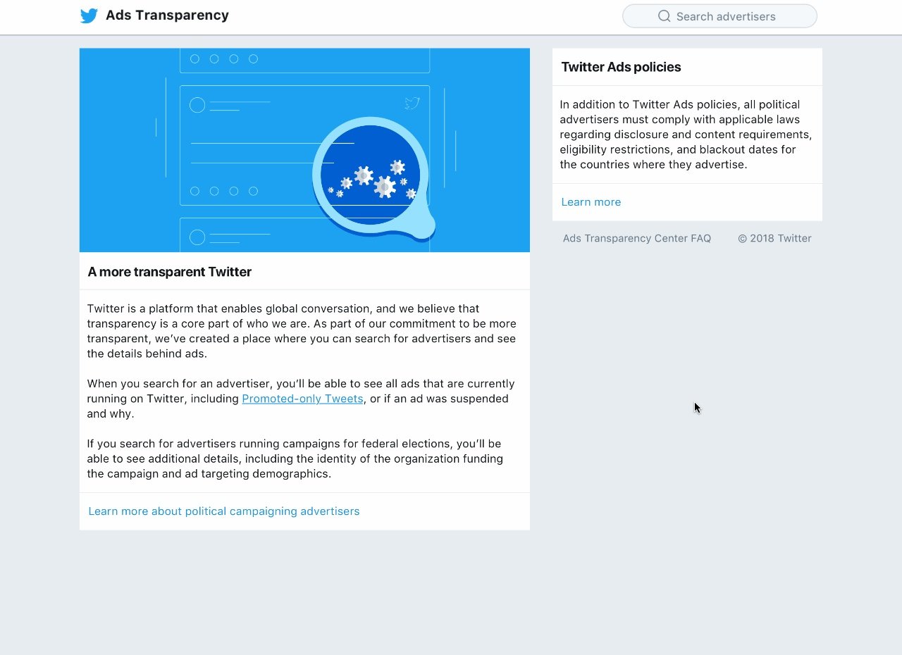 Twitter Ads Transparency Center