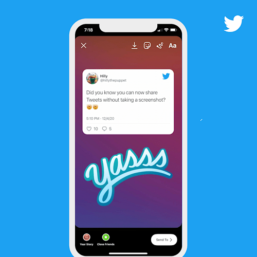 Tweets in Stories